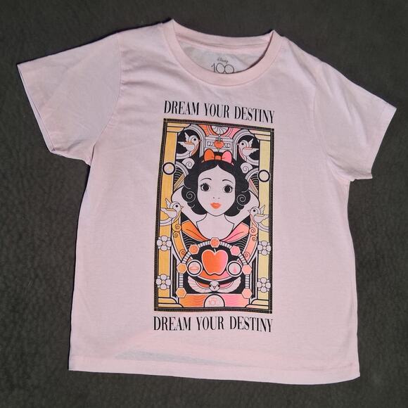 Disney T Shirt Size XL Light Pink Top Stylized Graphic Print Snow White - Picture 1 of 4